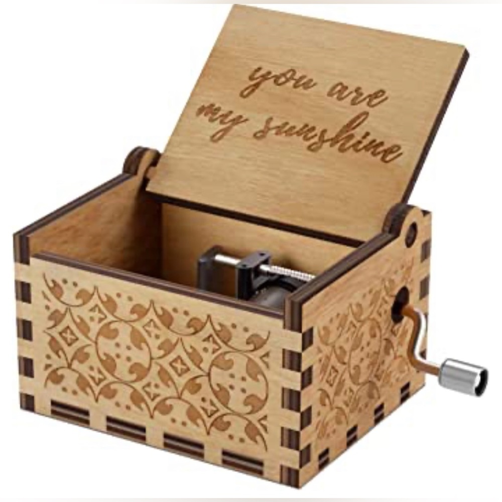 NWT You are My Sunshine Wood Music Boxes,Laser Engraved Vintage Wooden - Picture 6 of 7